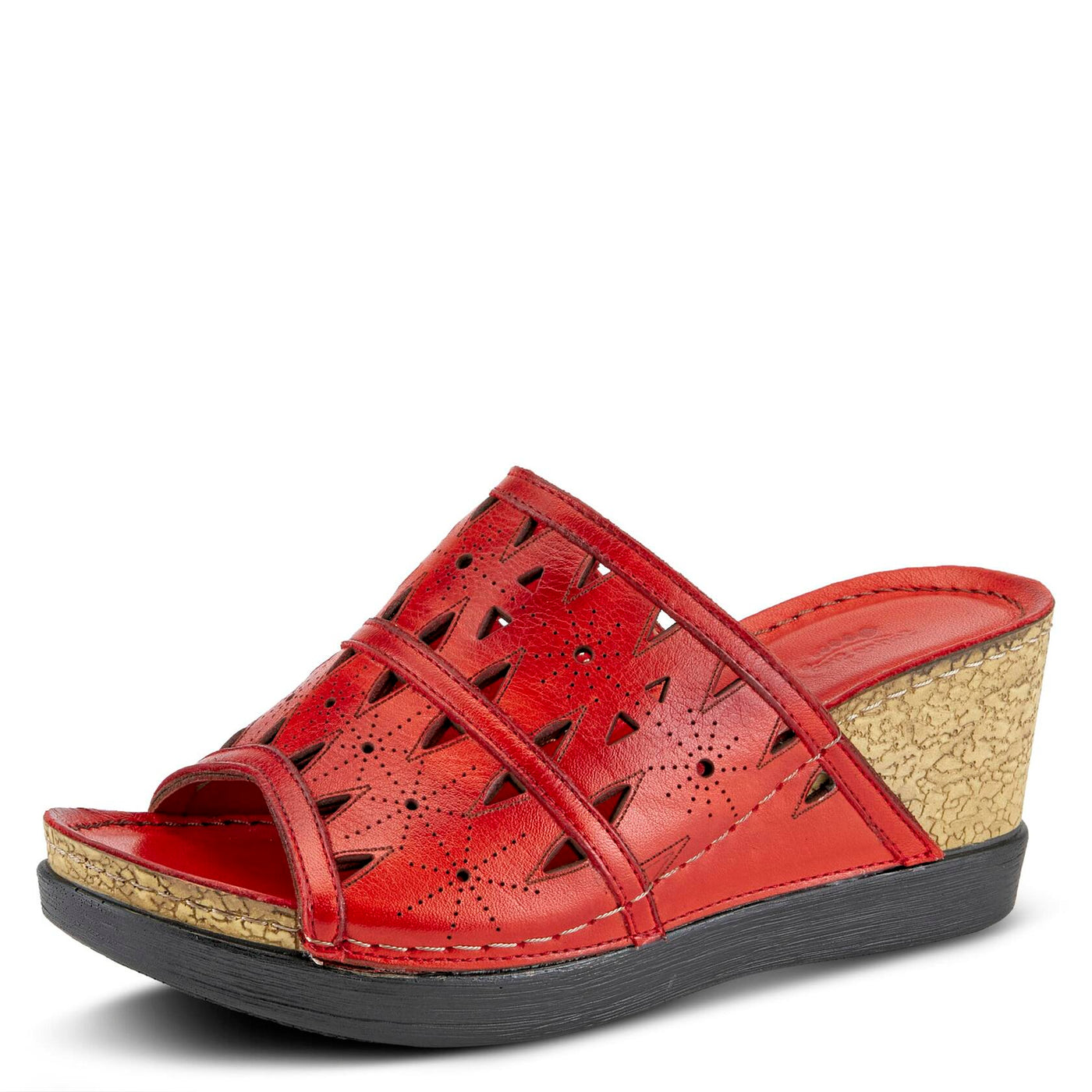 Spring Step Women's Fusawedge Wedge Sandal Red EU 37 / US 6.5-7