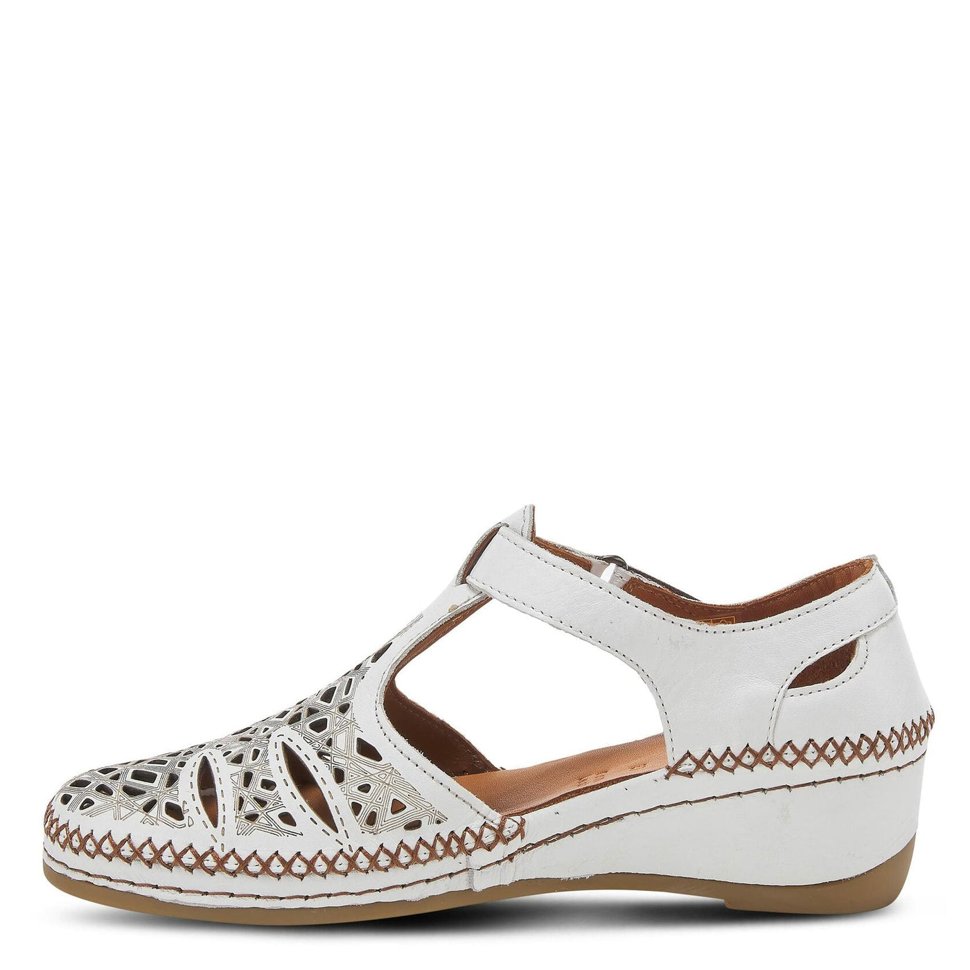 Spring Step Women's Irin T-Strap Shoe White EU 39 / US 8.5