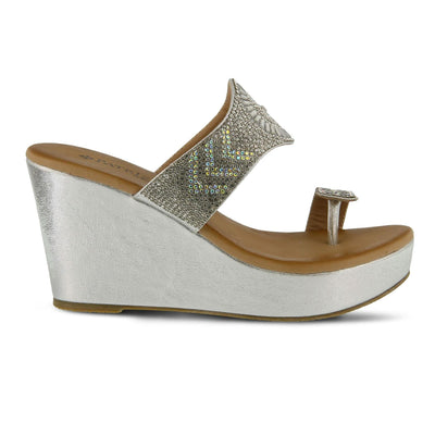 Patrizia Women's Heena Slide Sandal, Silver, 9.5-10