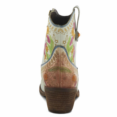 Spring Step L'Artiste Galop Boot for Womens - Ankle Boots with Inside Zipper Closure - Comfortable Western Ladies Boots for Outdoor - White EU 40 / US 9