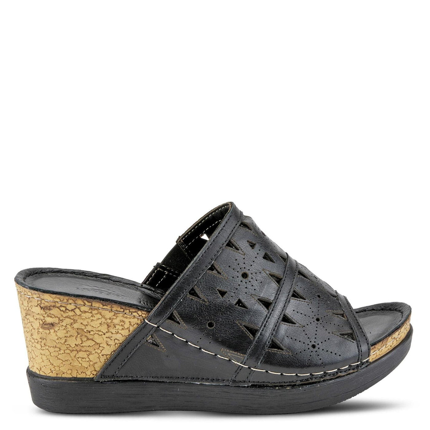 Spring Step Women's Fusawedge Wedge Sandal Black EU 41 / US 9.5-10