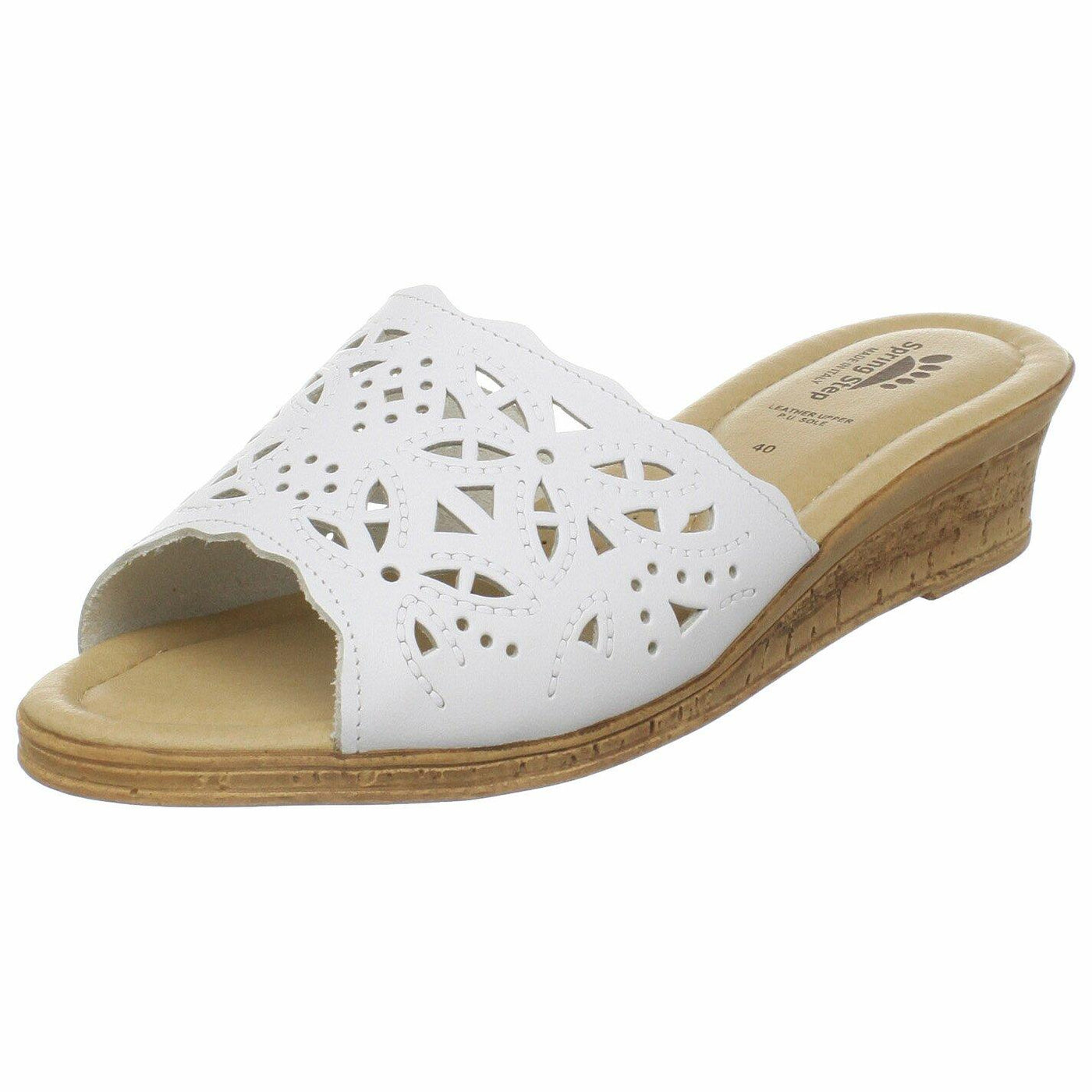 Women's Spring Step Slide Sandals WHITE 36 M EU, 5.5-6 M