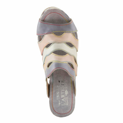 L'Artiste by Spring Step Women's Pita Sandal, Slate Multi, 9