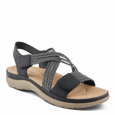 Flexus Women's CROSSBEAM Cross Over Sandals Black EU 41 / US 9.5-10