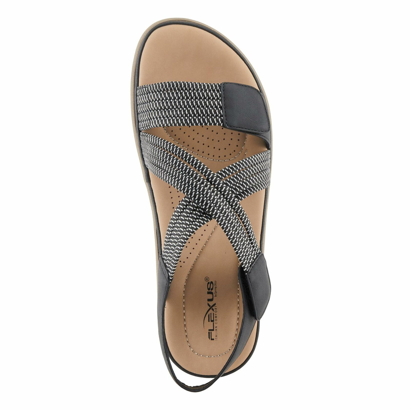 Flexus Women's CROSSBEAM Cross Over Sandals Black EU 41 / US 9.5-10
