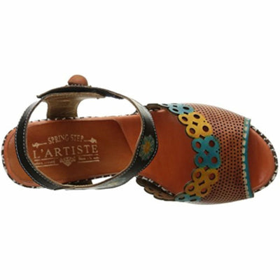 L’Artiste by Spring Step Women's Jive Flat Sandal, Camel Multi, 40 EU/9 M US