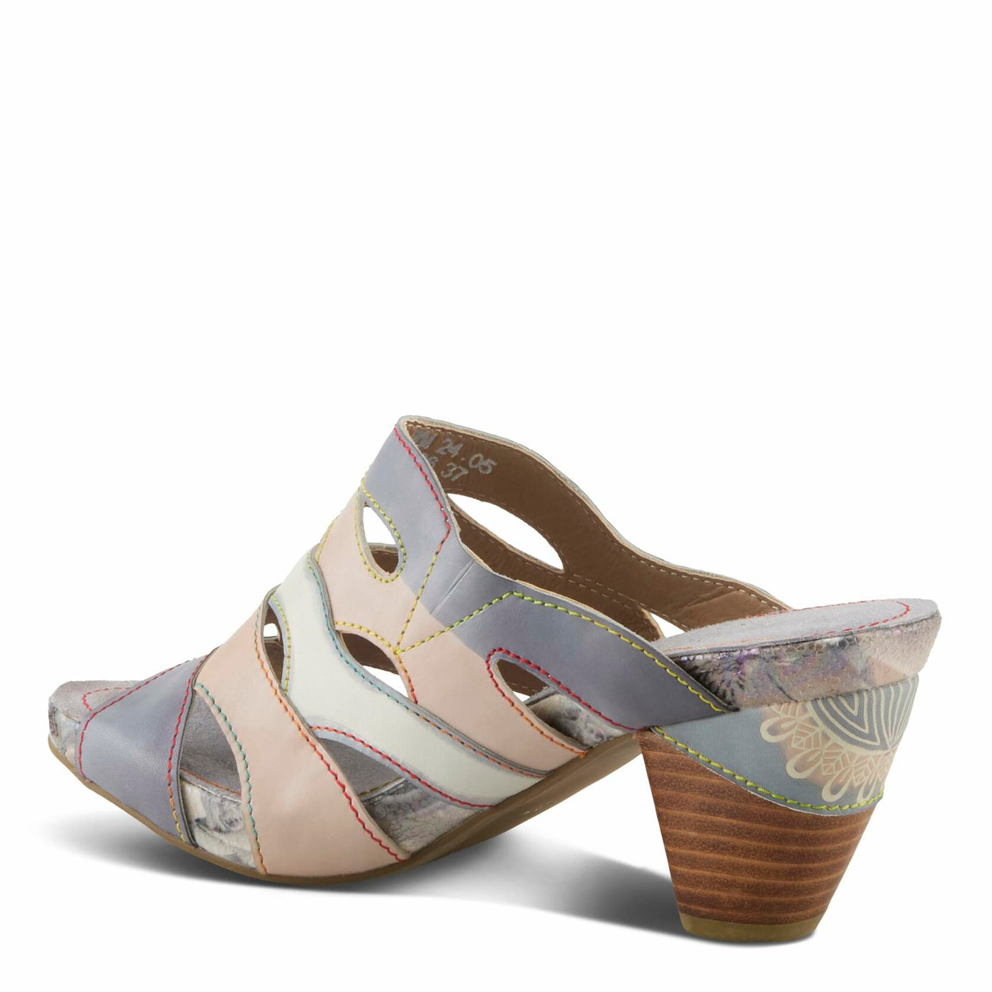 L'Artiste by Spring Step Women's Pita Sandal, Slate Multi, 9