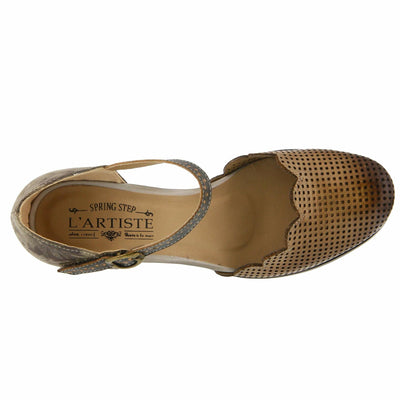 Spring Step L'Artiste Women's Parchelle Mary Jane Flat, Gray, 41 EU/9.5-10 M US