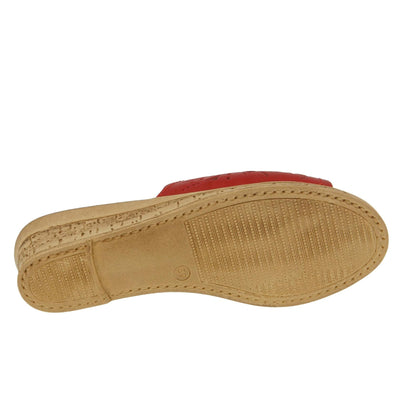 Spring Step Women's Estella Wedge Sandal, Red, 37 EU/6.5-7 M US