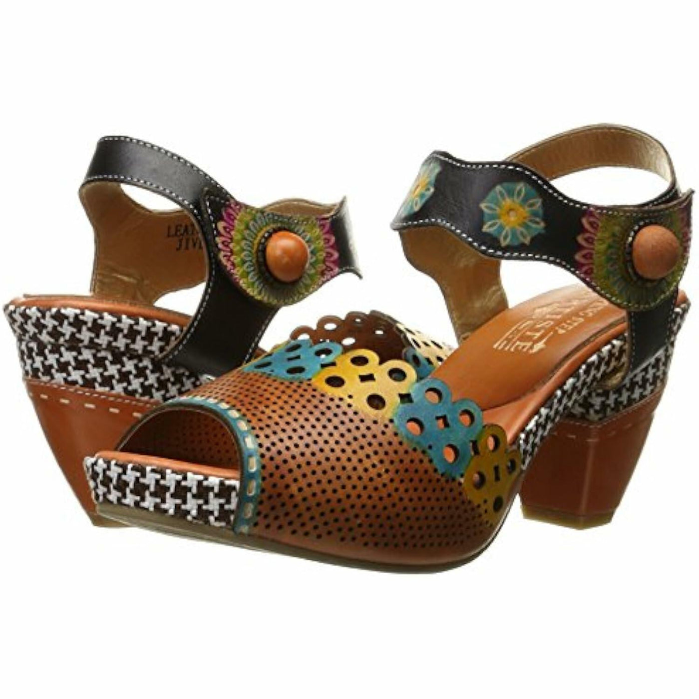 L’Artiste by Spring Step Women's Jive Flat Sandal, Camel Multi, 40 EU/9 M US