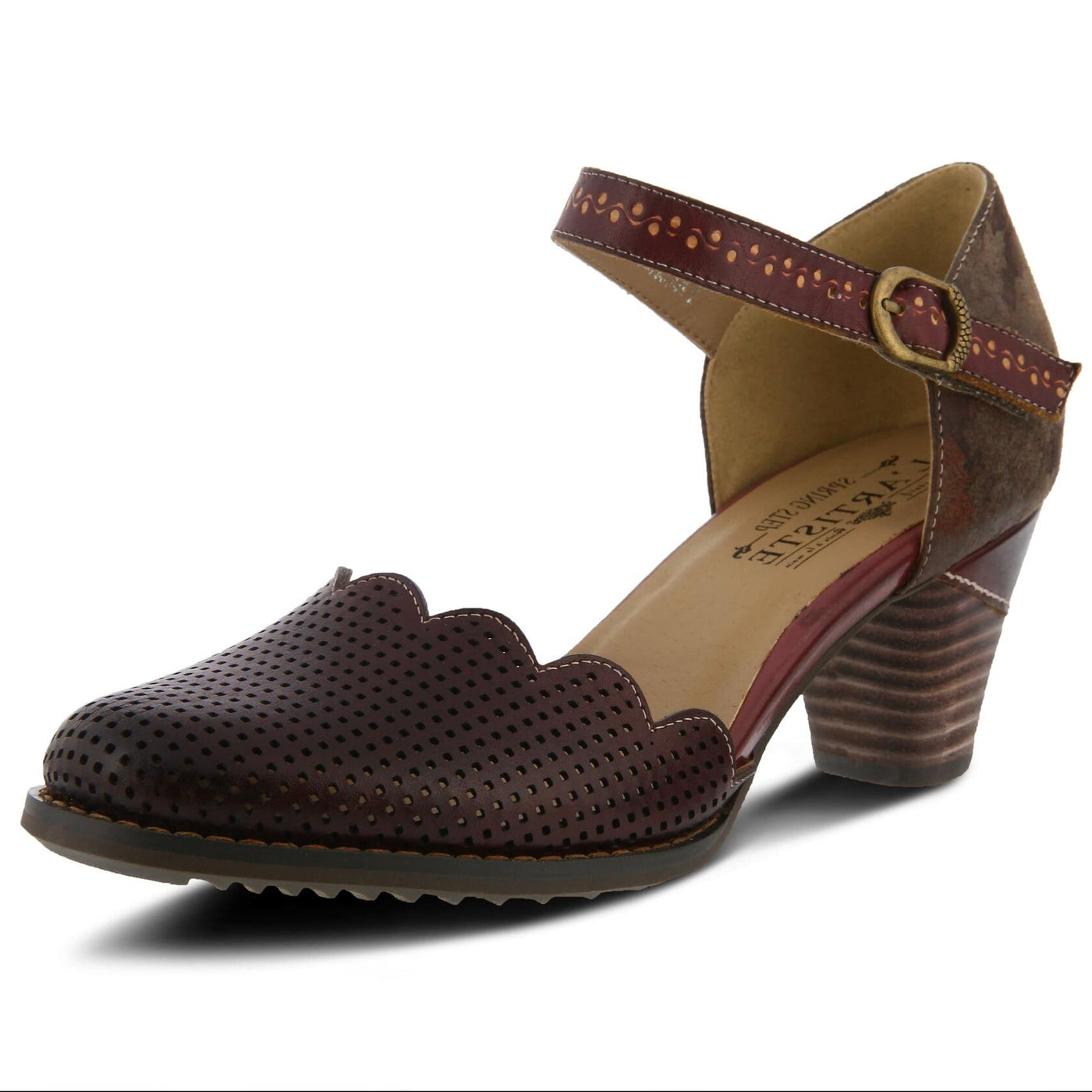 Spring Step L'Artiste Women's Parchelle Ankle Strap Shoe Bordeaux EU 41 / US 9.5-10