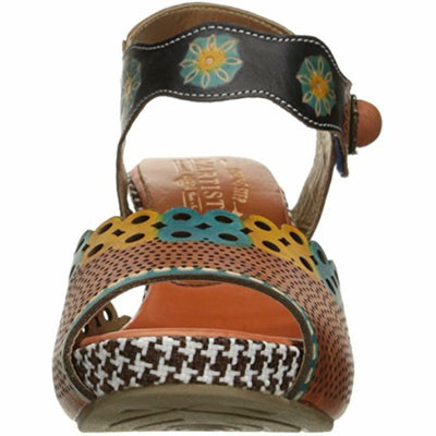 L’Artiste by Spring Step Women's Jive Flat Sandal, Camel Multi, 40 EU/9 M US