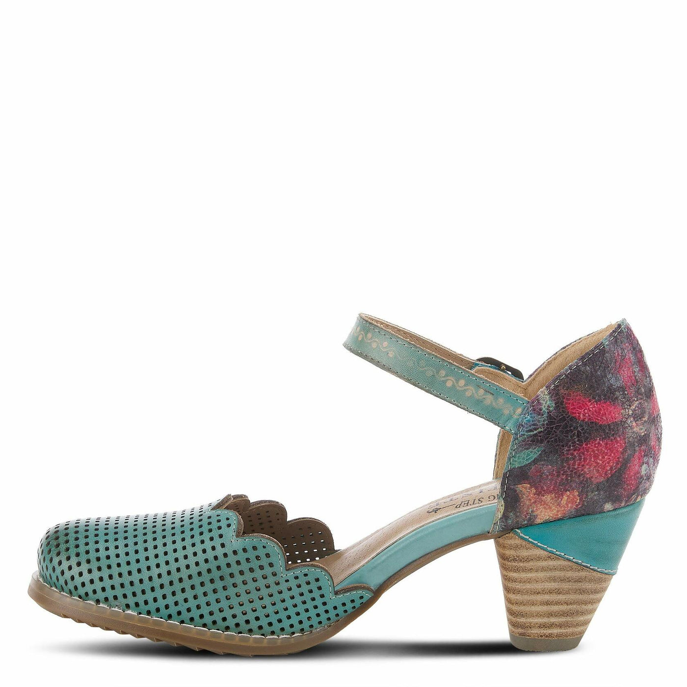 Spring Step L'Artiste Women's Parchelle Ankle Strap Shoe Sky Blue Multi EU 38 / US 7.5-8