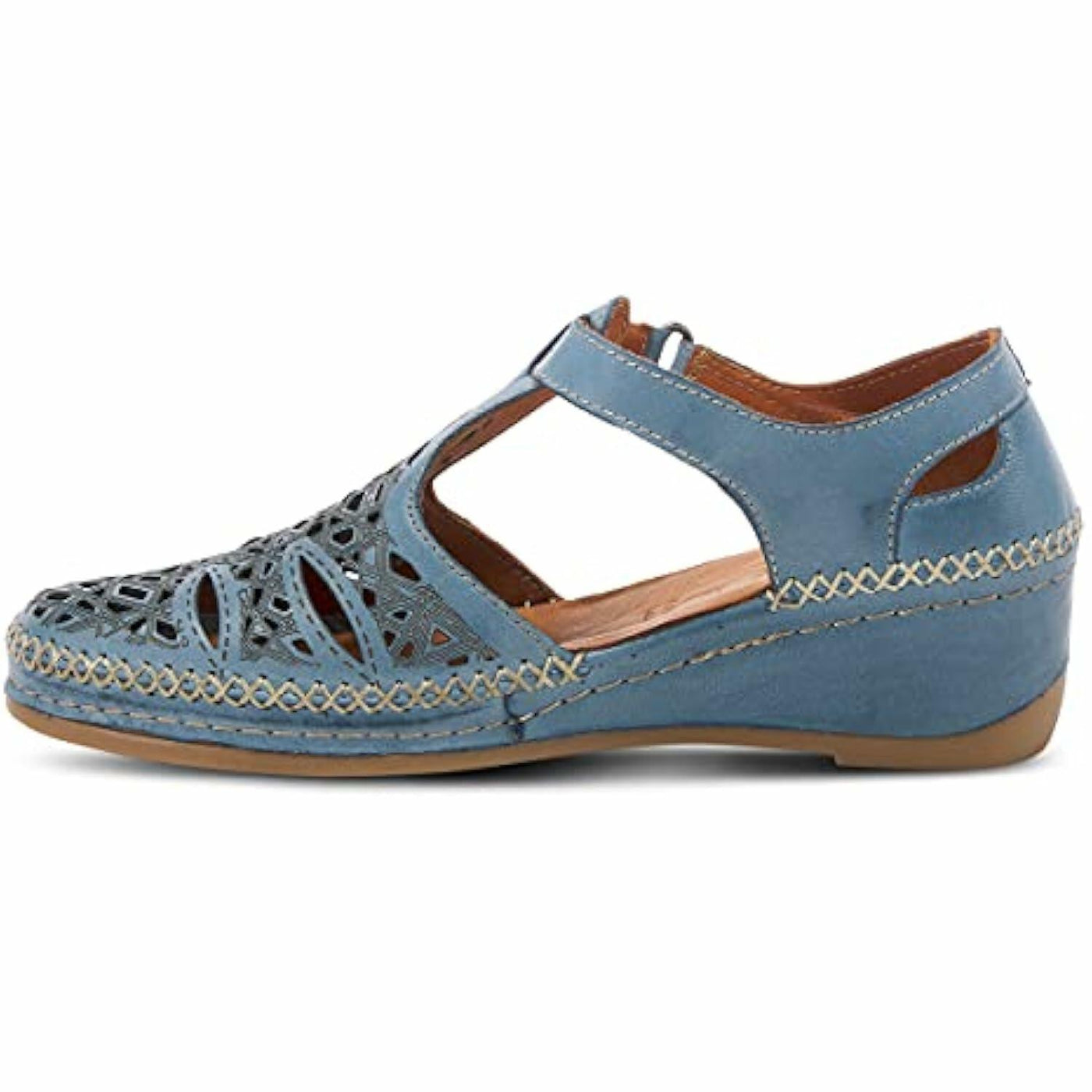 Spring Step Women's Irin T-Strap Shoe Blue EU 42 / US 10.5-11