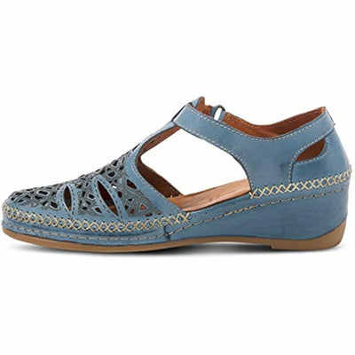 Spring Step Women's Irin T-Strap Shoe Blue EU 42 / US 10.5-11
