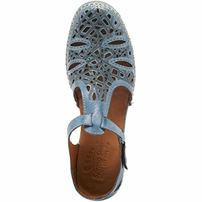 Spring Step Women's Irin T-Strap Shoe Blue EU 42 / US 10.5-11