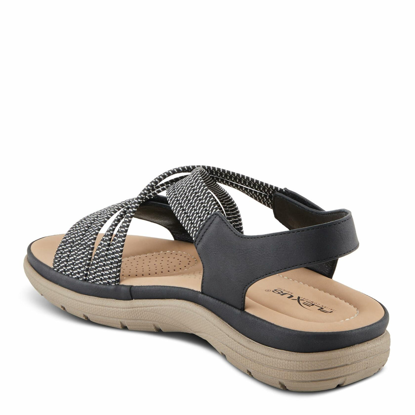 Flexus Women's CROSSBEAM Cross Over Sandals Black EU 37 / US 6.5-7