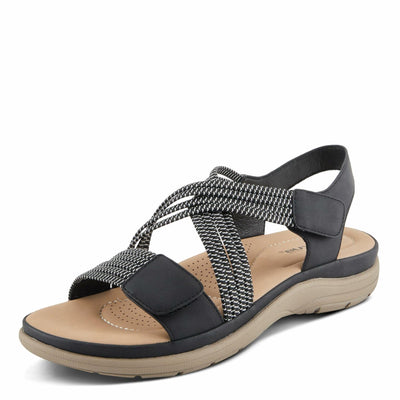 Flexus Women's CROSSBEAM Cross Over Sandals Black EU 37 / US 6.5-7