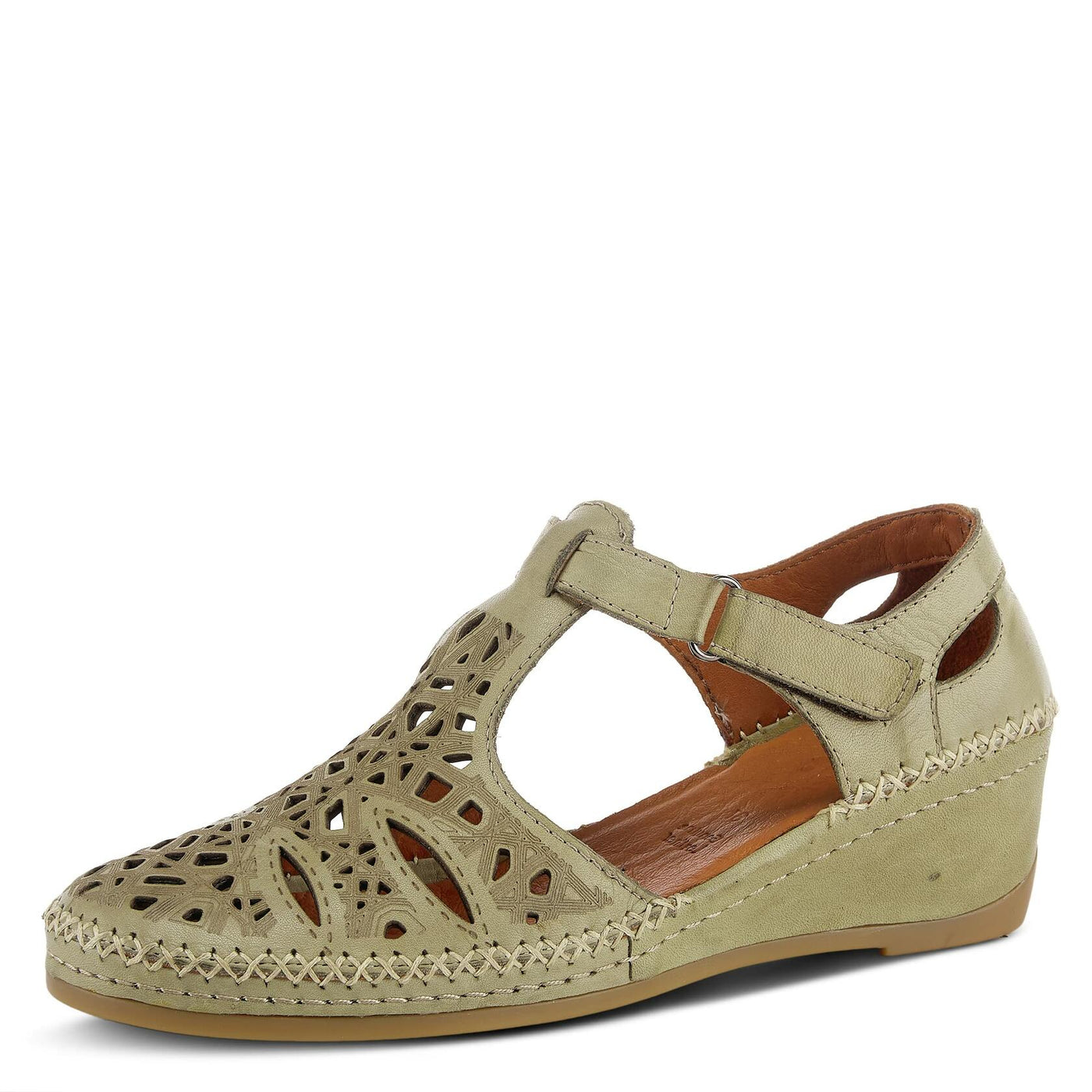 Spring Step Women's Irin T-Strap Shoe Olive Green EU 37 / US 6.5-7