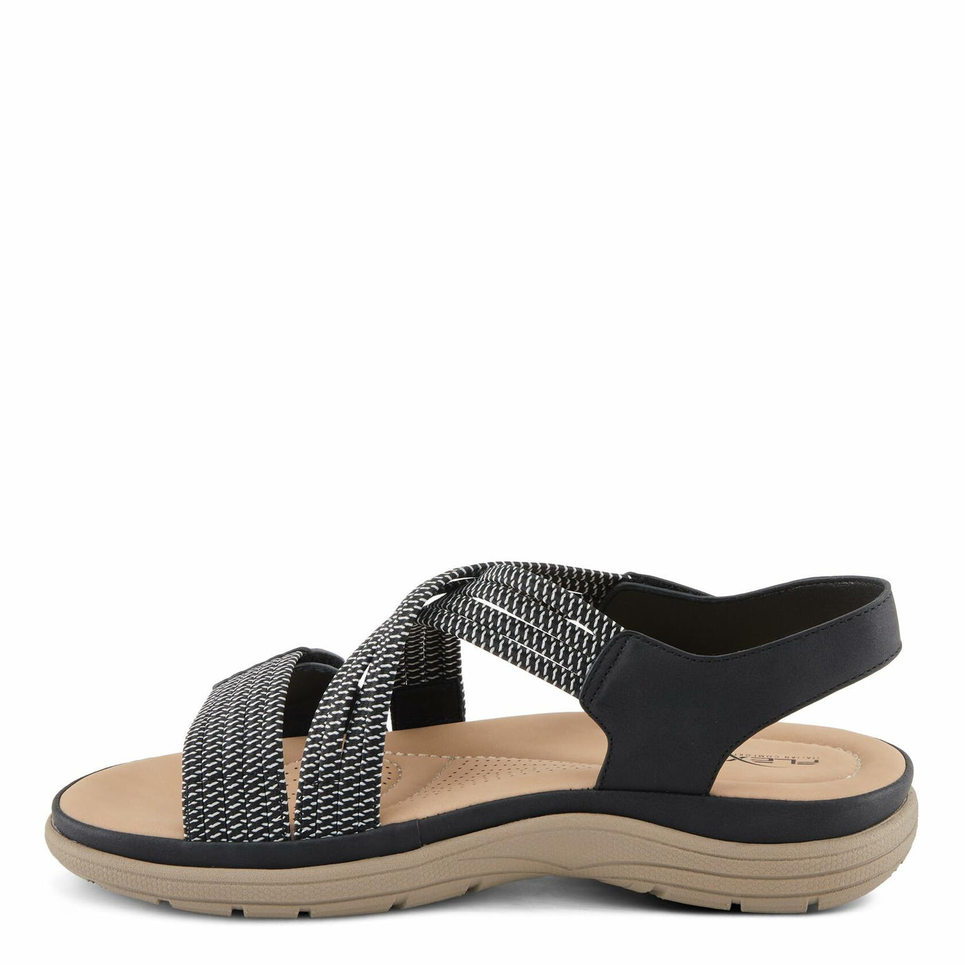Flexus Women's CROSSBEAM Cross Over Sandals Black EU 37 / US 6.5-7