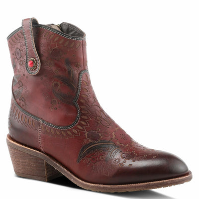 Spring Step L'Artiste Galop Boot for Womens - Ankle Boots with Inside Zipper Closure - Comfortable Western Ladies Boots for Outdoor - Mahogany EU 37 / US 6.5-7