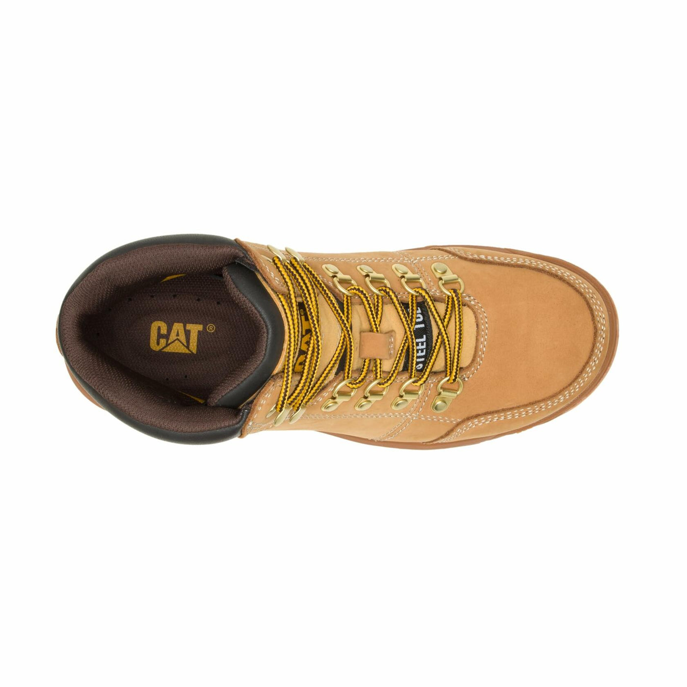 Cat Footwear Men's Outline Steel Toe Work Boot, Honey, 10