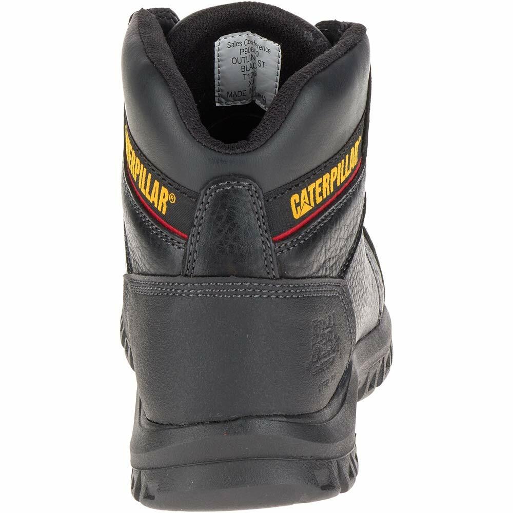 Cat Footwear Men's Outline Steel Toe Work Boot, Black, 9.5