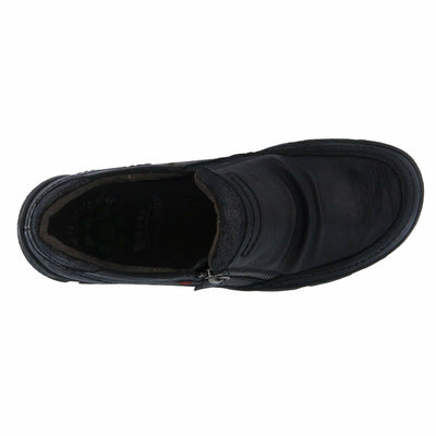 Spring Step Women JUNEY Loafer Flat, BLACK,7.5 M US