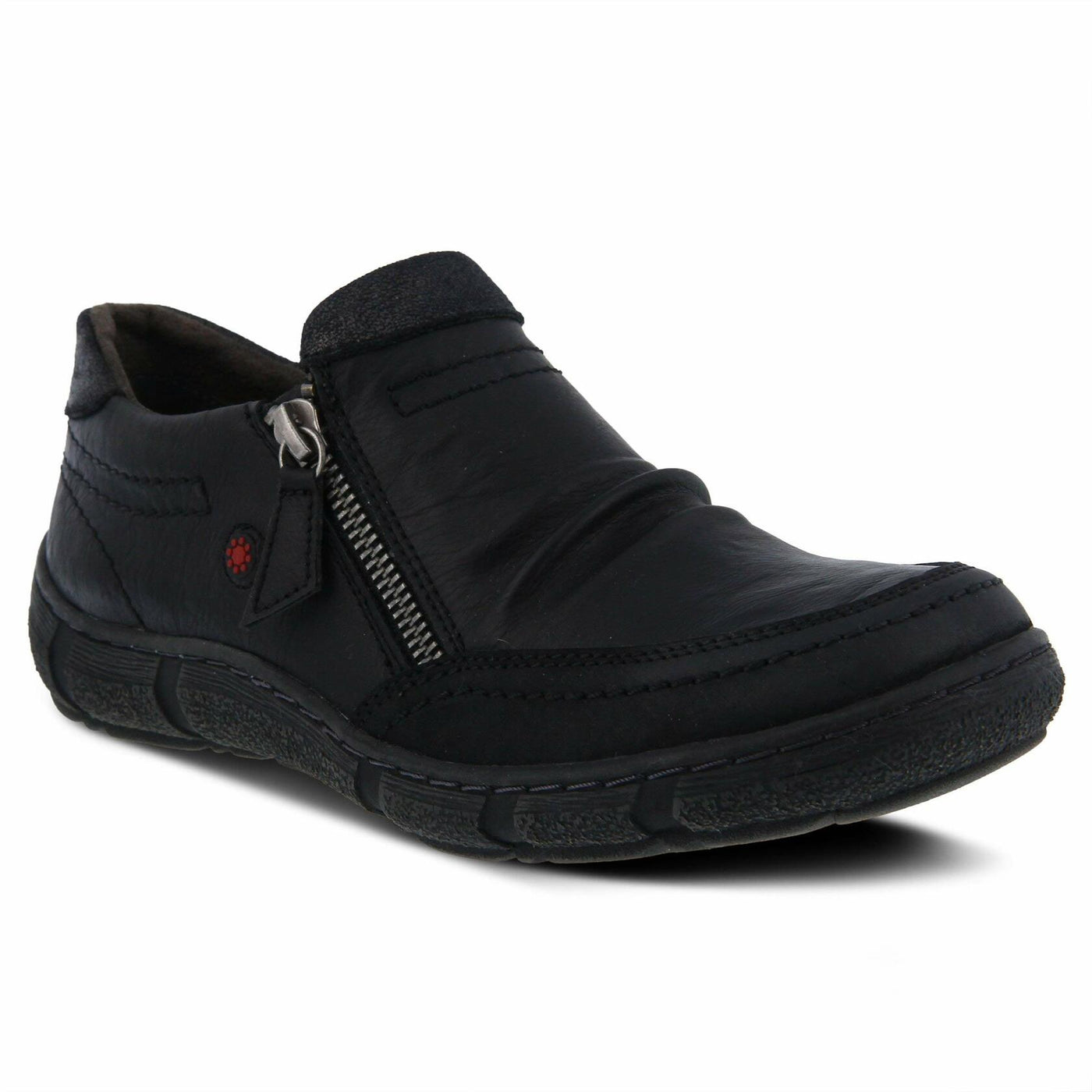 Spring Step Women JUNEY Loafer Flat, BLACK,9 M US