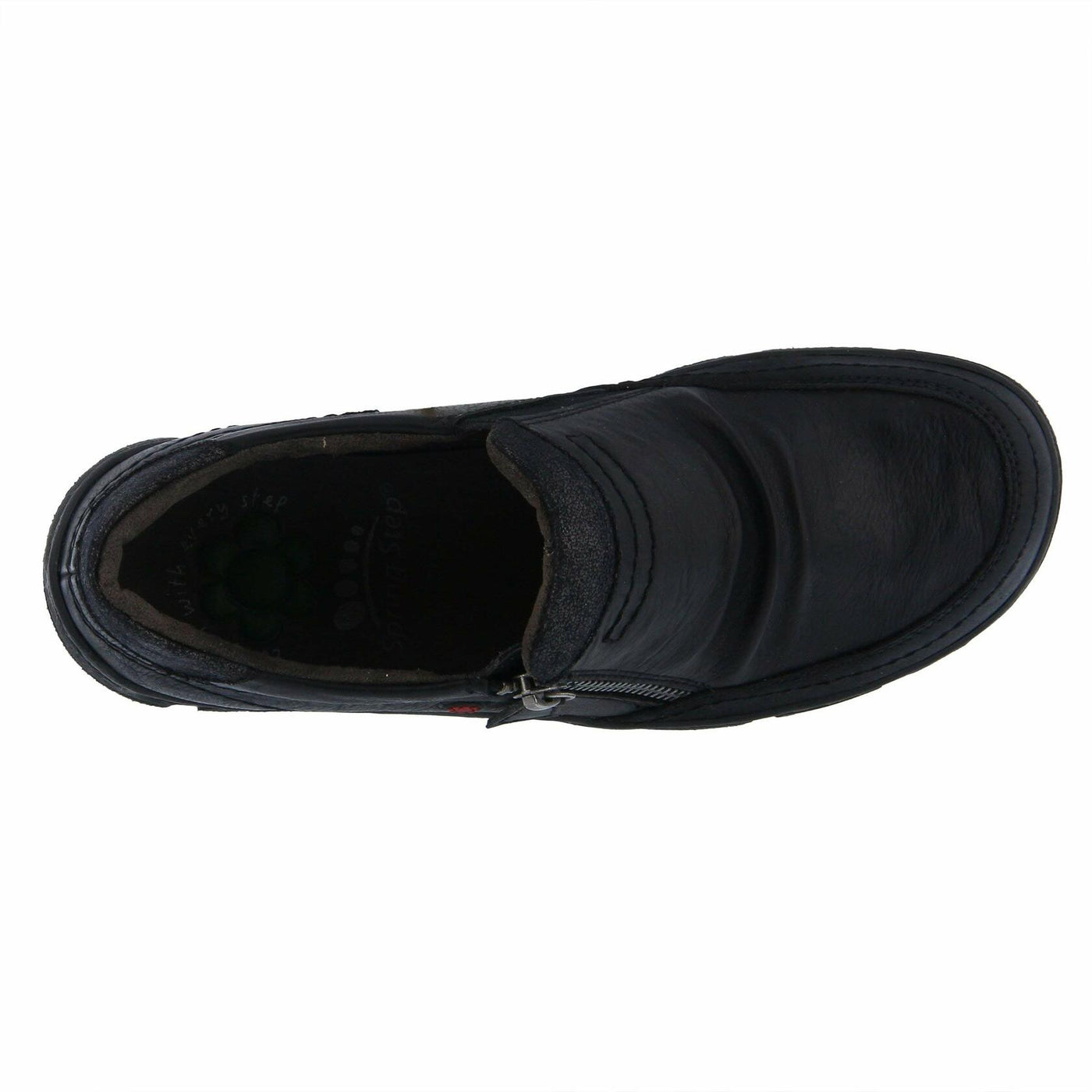 Spring Step Women JUNEY Loafer Flat, BLACK,9.5 M US