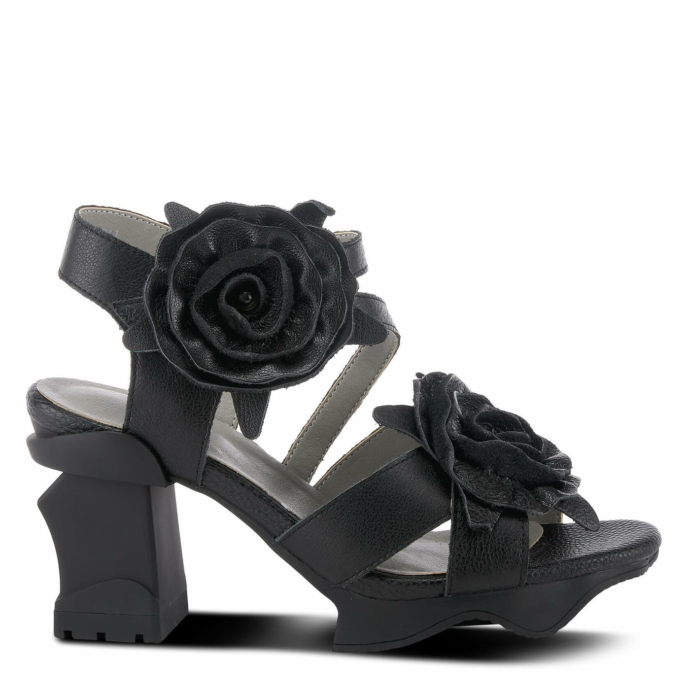 Spring Step L`Artiste Women's Shelly Ankle Strap Sandal Black EU 35 / US 5