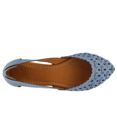 Spring Step Women's Delorse Slip-On Shoe Denim Blue EU 35 / US 5