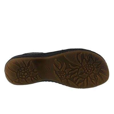 Flexus Women's Adede T-Strap Sandal Black EU 39 / US 8.5
