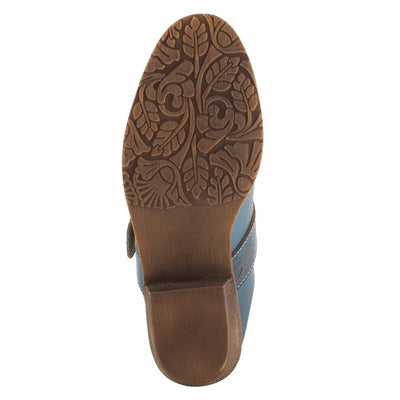 Spring Step L'Artiste Women's Zoozi Leather Mule Blue EU 38 / US 7.5-8