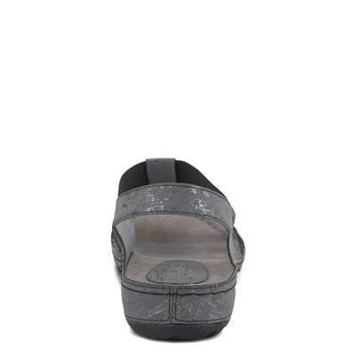 Flexus Women's Adede T-Strap Sandal Charcoal EU 39 / US 8.5