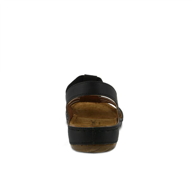 Flexus Women's Adede T-Strap Sandal Black EU 38 / US 7.5-8