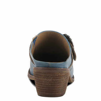 Spring Step L'Artiste Women's Zoozi Leather Mule Blue EU 38 / US 7.5-8
