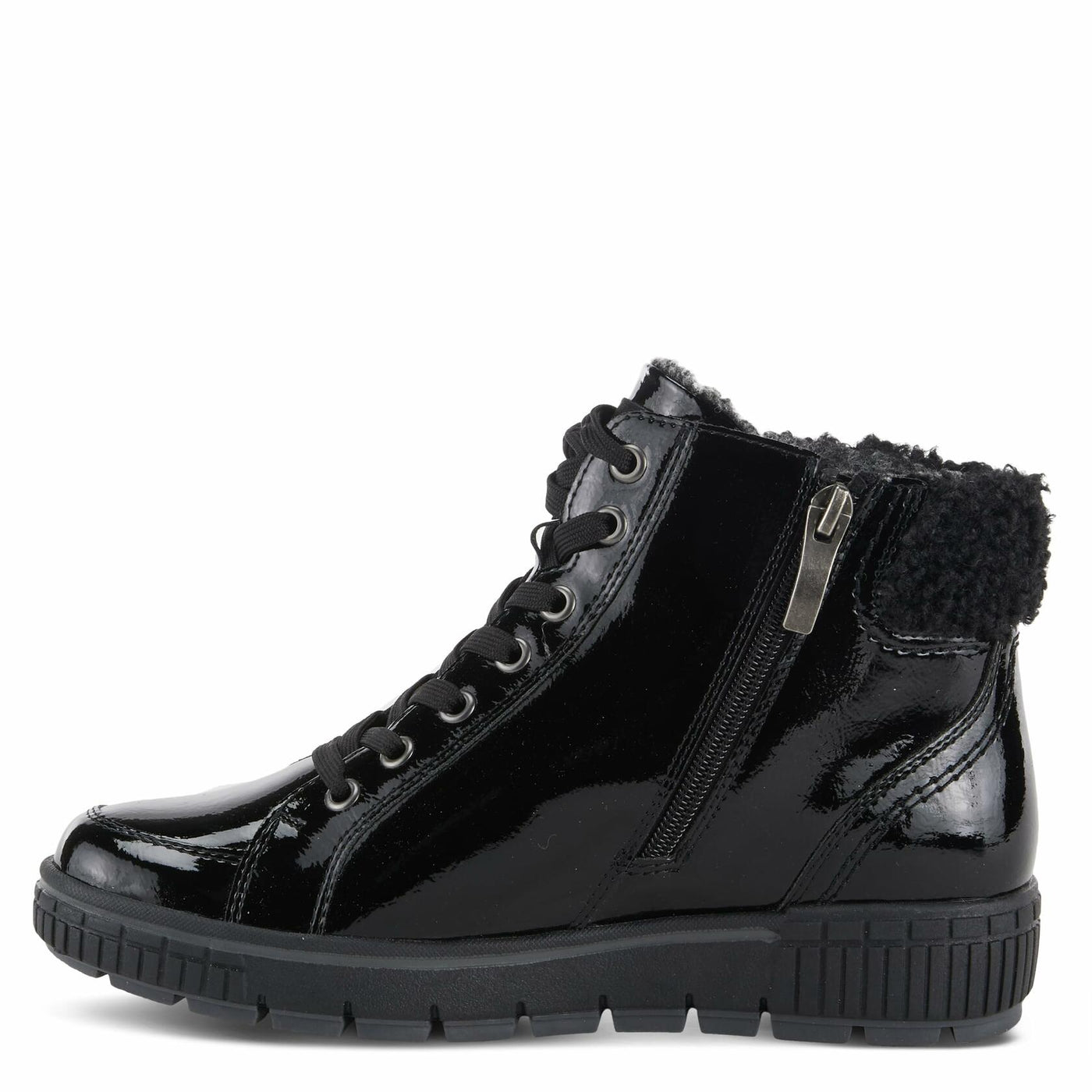 Spring Step Women's Alps Lace-Up Sneaker Black Patent EU 42 / US 10.5-11