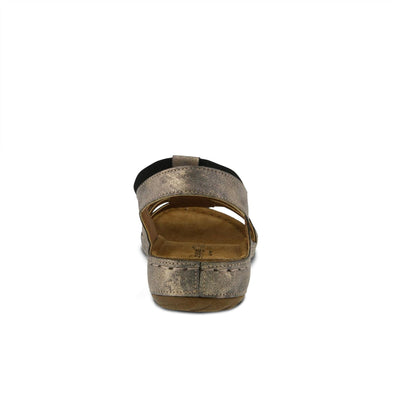 Flexus Women's Adede T-Strap Sandal Pewter EU 39 / US 8.5