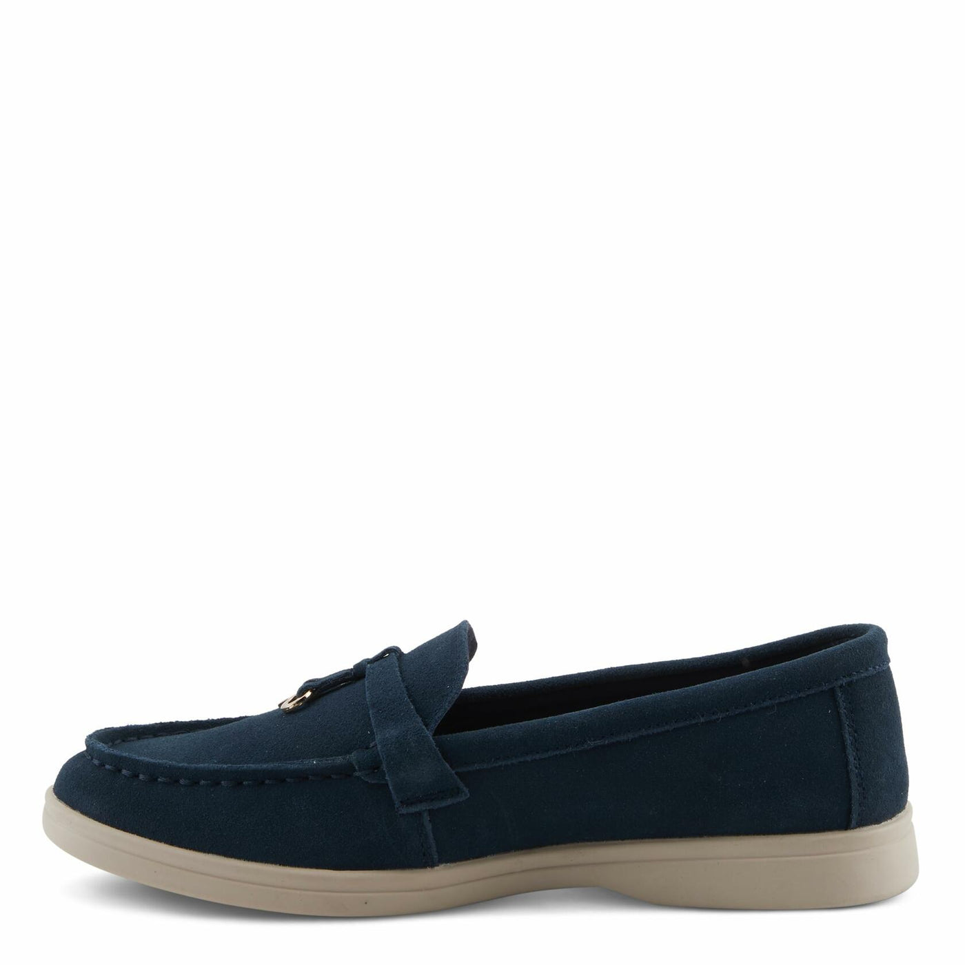 PATRIZIA Women's ISMENE Slip-On Suede Loafers - Almond Toe, Decorative Tassel, Luxurious Comfort Navy Suede EU 42 / US 10.5-11