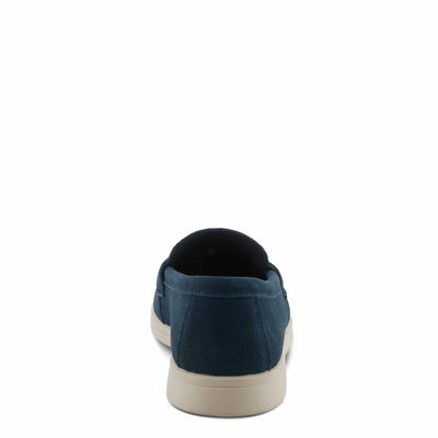 PATRIZIA Women's ISMENE Slip-On Suede Loafers - Almond Toe, Decorative Tassel, Luxurious Comfort Navy Suede EU 42 / US 10.5-11