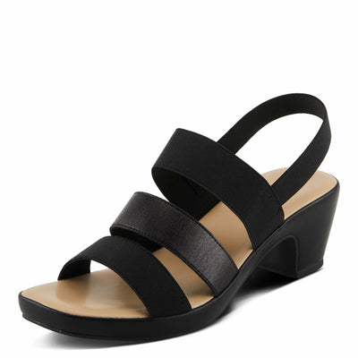 PATRIZIA Women's MARZULA Multi Strap Slingback Heeled Sandals Black EU 39 / US 8.5