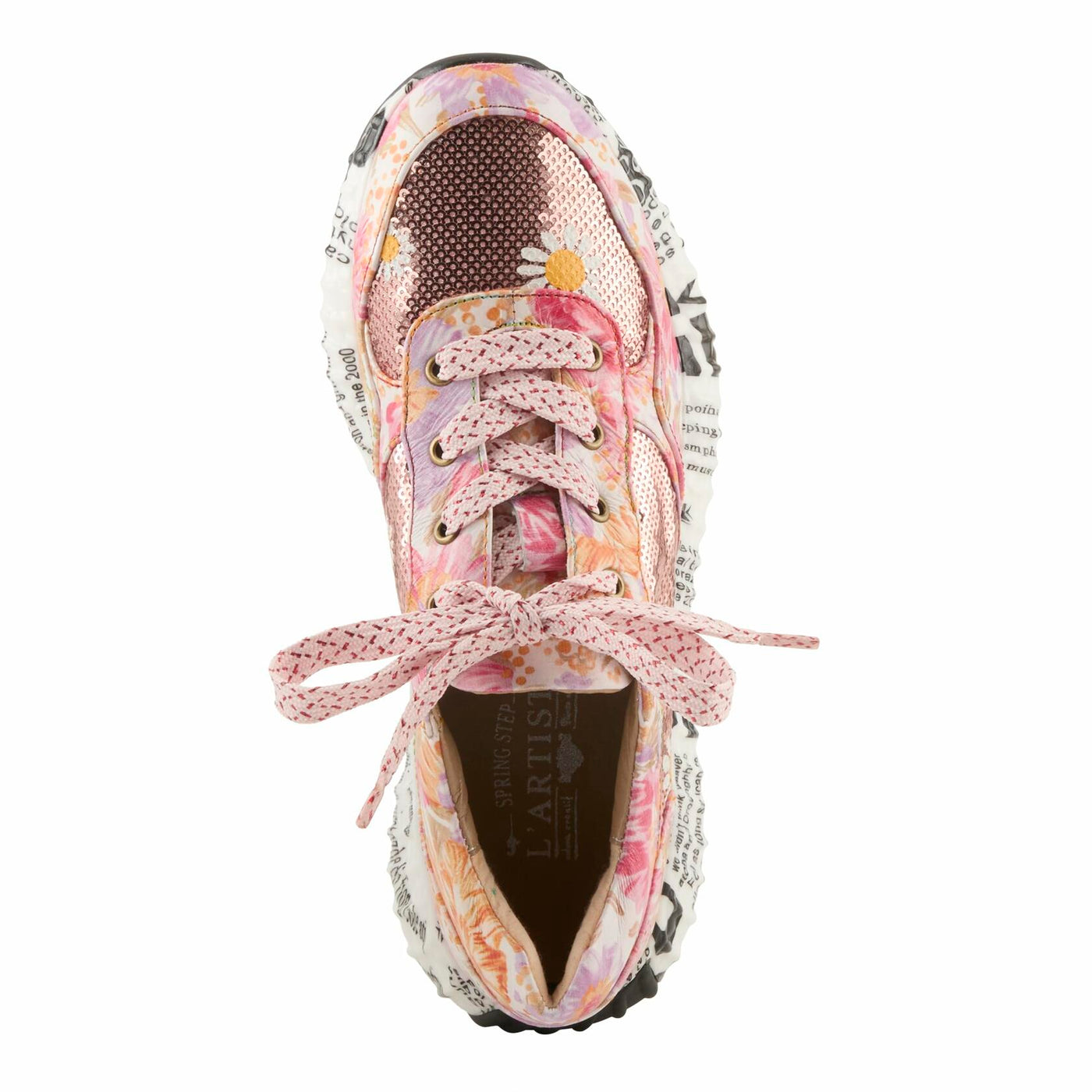 L'Artiste by Spring Step Women's Zingy Sneaker, Pink Multi, 9.5-10