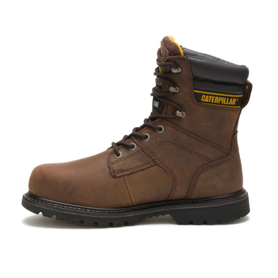 Cat Footwear Men's Salvo 8" Waterproof Steel Toe Thinsulate Work Boot, Dark Brown, 10.5