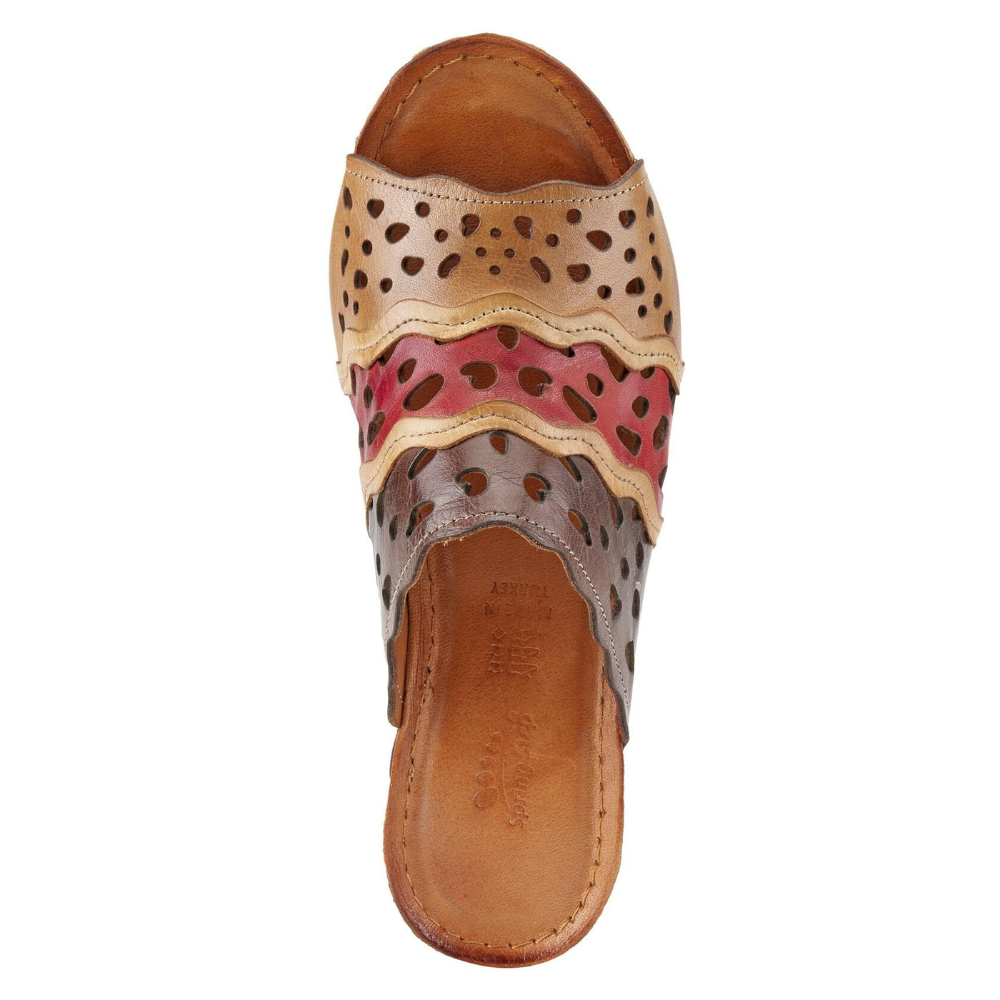 Spring Step Women's Footy Shoes, Brown Multi, 8.5