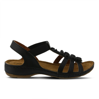 Flexus Women's Adede T-Strap Sandal Black EU 42 / US 10.5-11