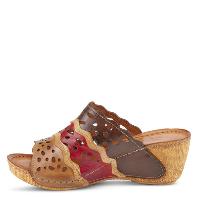 Spring Step Women's Footy Shoes, Brown Multi, 8.5