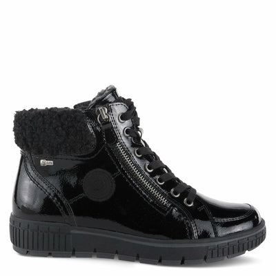 Spring Step Women's Alps Lace-Up Sneaker Black Patent EU 40 / US 9