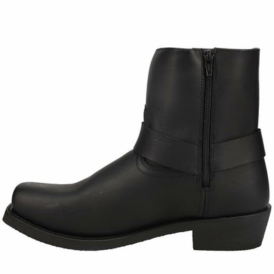 Dingo Boots Mens Rev Up Harness Motorcycle Boots Ankle - Black - Size 10 D