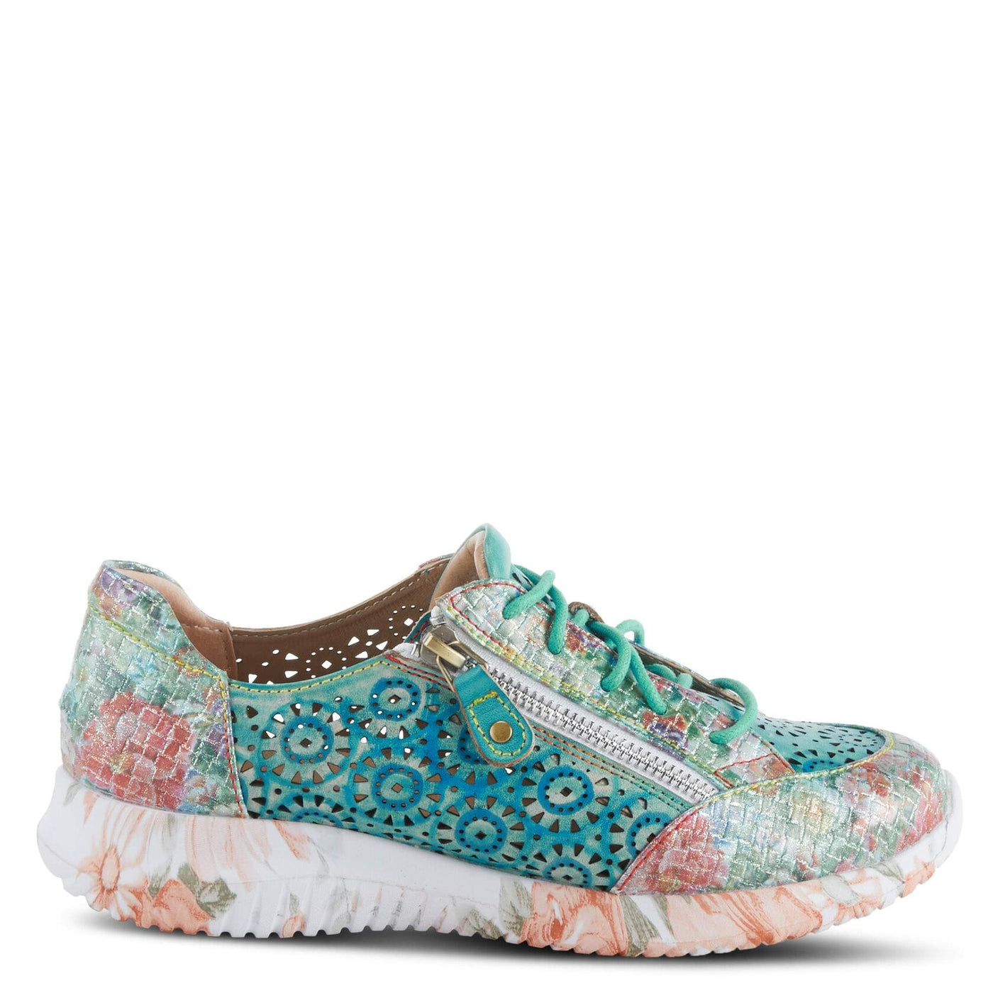Spring Step L'Artiste Women's Jazzie Fashion Sneaker Turquoise Multi EU 38 / US 7.5-8